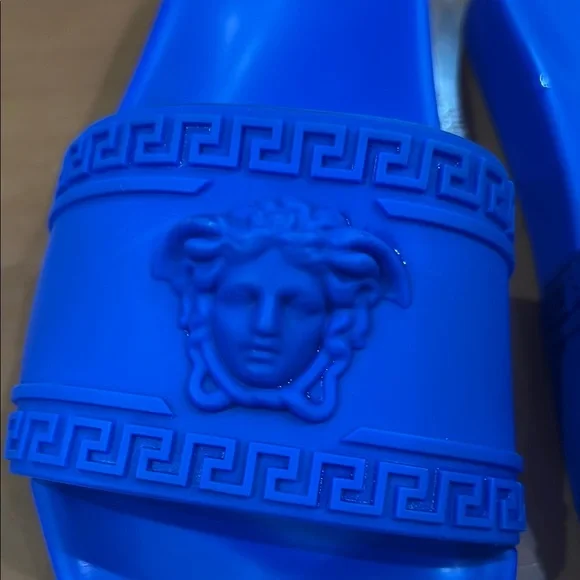 Versace Blue Slide Sandals 42 or size 9